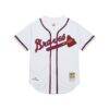 Deion Sanders Atlanta Braves Mitchell & Ness Cooperstown Collection 1992 Authentic Jersey - White - Back View