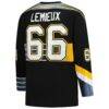Mario Lemieux Pittsburgh Penguins Mitchell & Ness 1996/97 Blue Line 2.0 Jersey - Black - Detail View