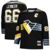 Mario Lemieux Pittsburgh Penguins Mitchell & Ness 1996/97 Blue Line 2.0 Jersey - Black - Front View