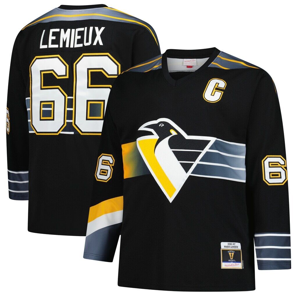 Mario Lemieux Pittsburgh Penguins Mitchell & Ness 1996/97 Blue Line 2.0 Jersey