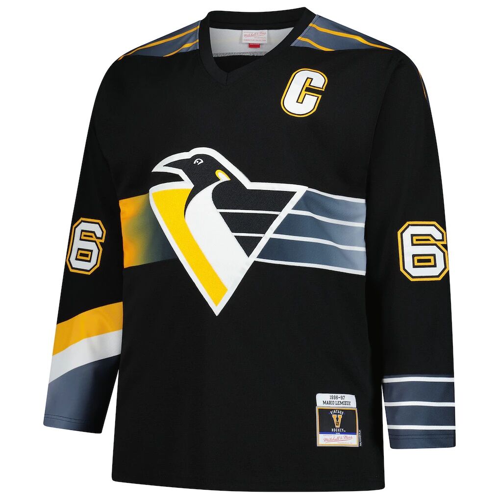 Mario Lemieux Pittsburgh Penguins Mitchell & Ness 1996/97 Blue Line 2.0 Jersey