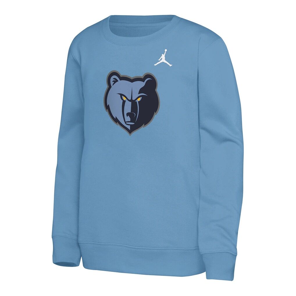 Memphis Grizzlies Jordan Brand Youth Courtside Statement Edition Sweatshirt - Light Blue