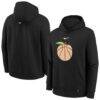 Atlanta Hawks Nike Youth 2025/26 City Edition Club Fleece Pullover Hoodie - Black - Front View