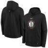 Brooklyn Nets Nike Youth 2025/26 City Edition Club Fleece Pullover Hoodie - Black - Front View
