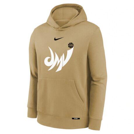 Washington Wizards Nike Youth 2025/26 City Edition Club Logo Fleece Hoodie - Tan