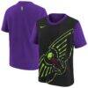 New Orleans Pelicans Nike Youth 2025/26 City Edition Courtside Max90 T-Shirt - Purple - Front View