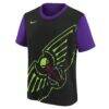 New Orleans Pelicans Nike Youth 2025/26 City Edition Courtside Max90 T-Shirt - Purple - Side View