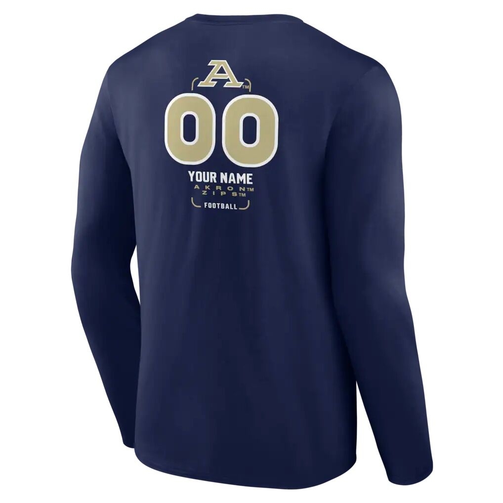 Akron Zips  Personalized Name & Number Midfielder Long Sleeve T-Shirt