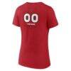Cornell Big Red Women's Personalized Name & Number Midfielder V-Neck T-Shirt - Red - Detail View