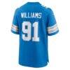 Tyleik Williams Detroit Lions Nike Team Game Jersey - Blue - Detail View