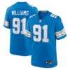 Tyleik Williams Detroit Lions Nike Team Game Jersey - Blue - Front View