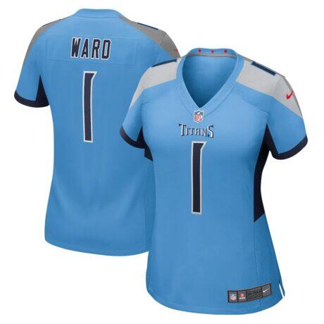 Cameron Ward Tennessee Titans Nike Women's Team Game Jersey - Light Blue - Front View