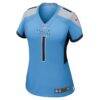 Cameron Ward Tennessee Titans Nike Women's Team Game Jersey - Light Blue - Side View