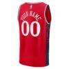 LA Clippers Fashion7 Fast Break Custom Jersey - Red - Side View