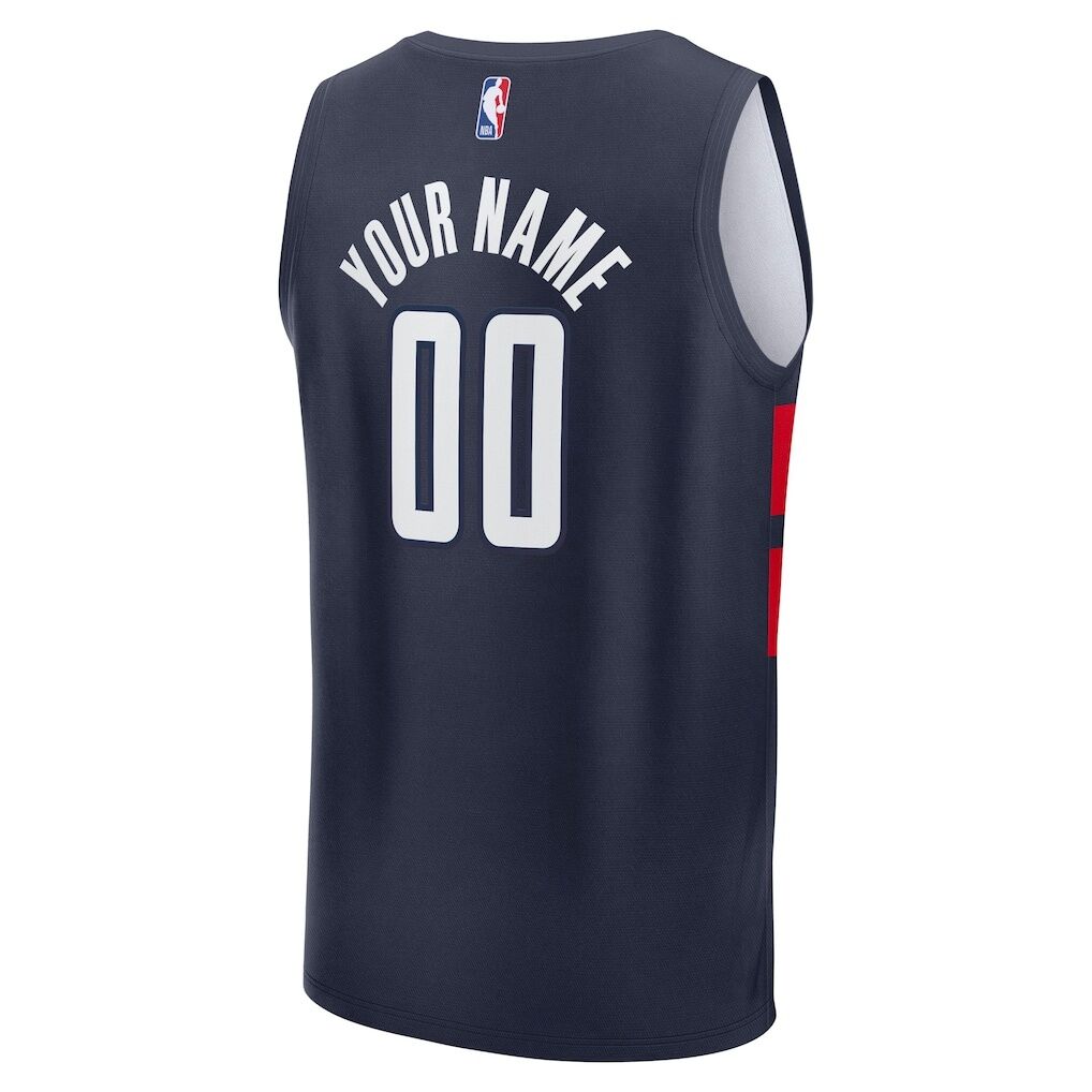 Washington Wizards Fashion7 Youth Fast Break Custom Replica Jersey - Navy  - Statement Edition