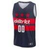 Washington Wizards Fashion7 Youth Fast Break Custom Replica Jersey - Navy - - Side View