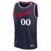 LA Clippers Fashion7 Youth Fast Break Custom Replica Jersey - Navy - Navy - Back View