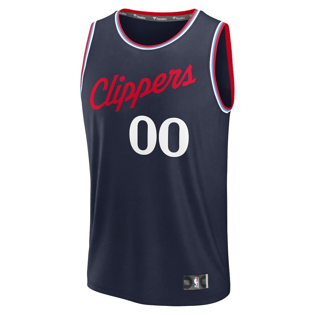 LA Clippers Fashion7 Youth Fast Break Custom Replica Jersey – Navy  – Icon Edition