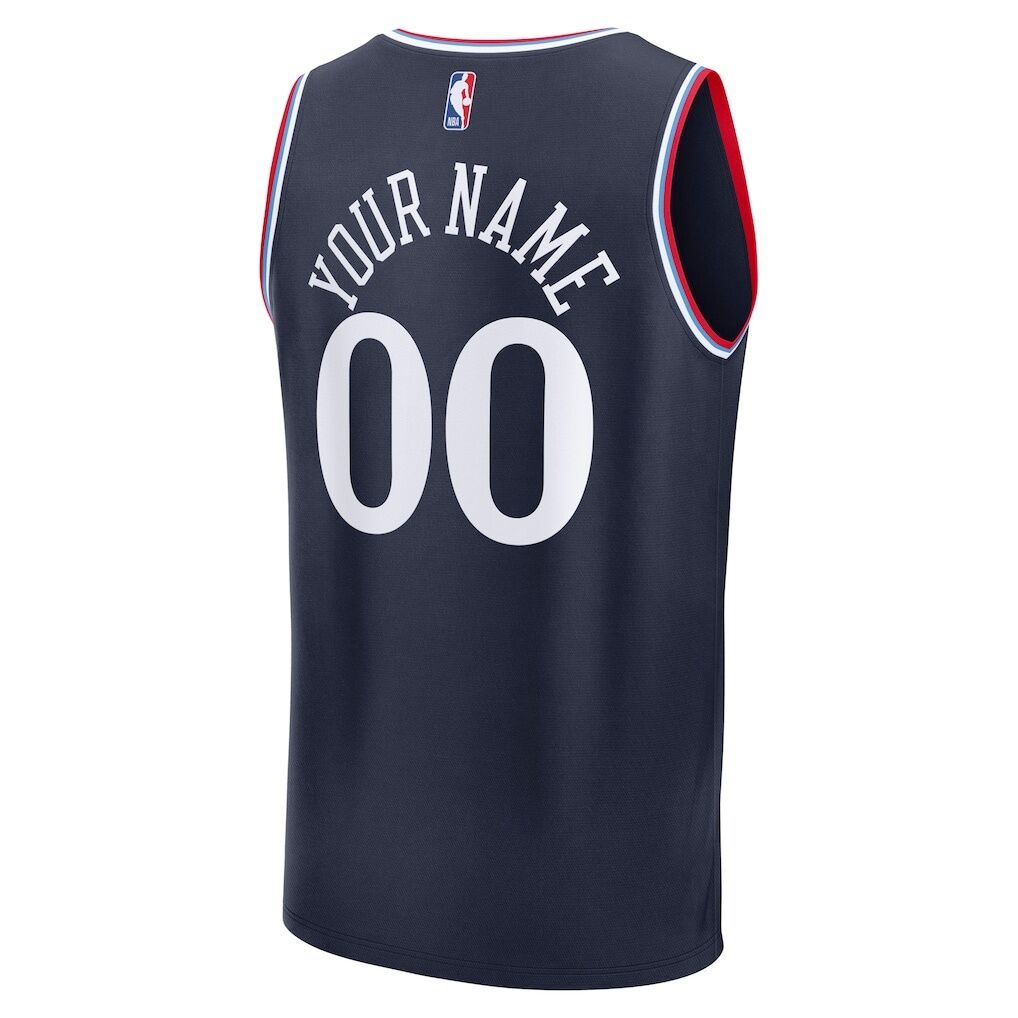 LA Clippers Fashion7 Youth Fast Break Custom Replica Jersey – Navy  – Icon Edition