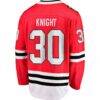 Spencer Knight Chicago Blackhawks Fashion7 Home Breakaway Jersey - Red - Detail View