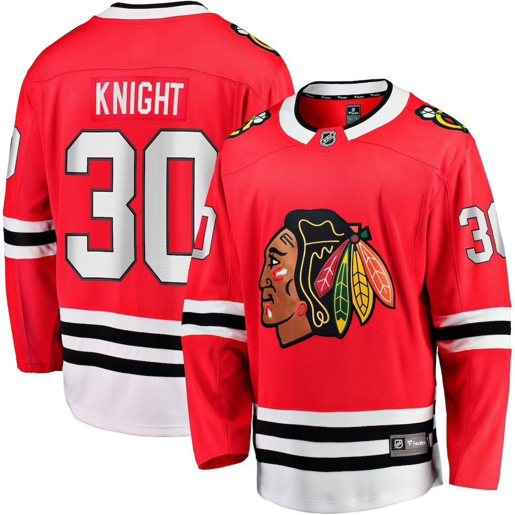 Spencer Knight Chicago Blackhawks Fashion7 Home Breakaway Jersey