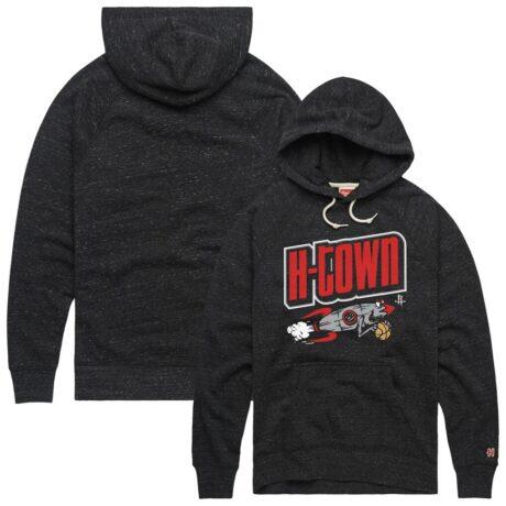 Houston Rockets Homage Unisex Hometown Edition Tri-Blend Raglan Pullover Hoodie - - Front View