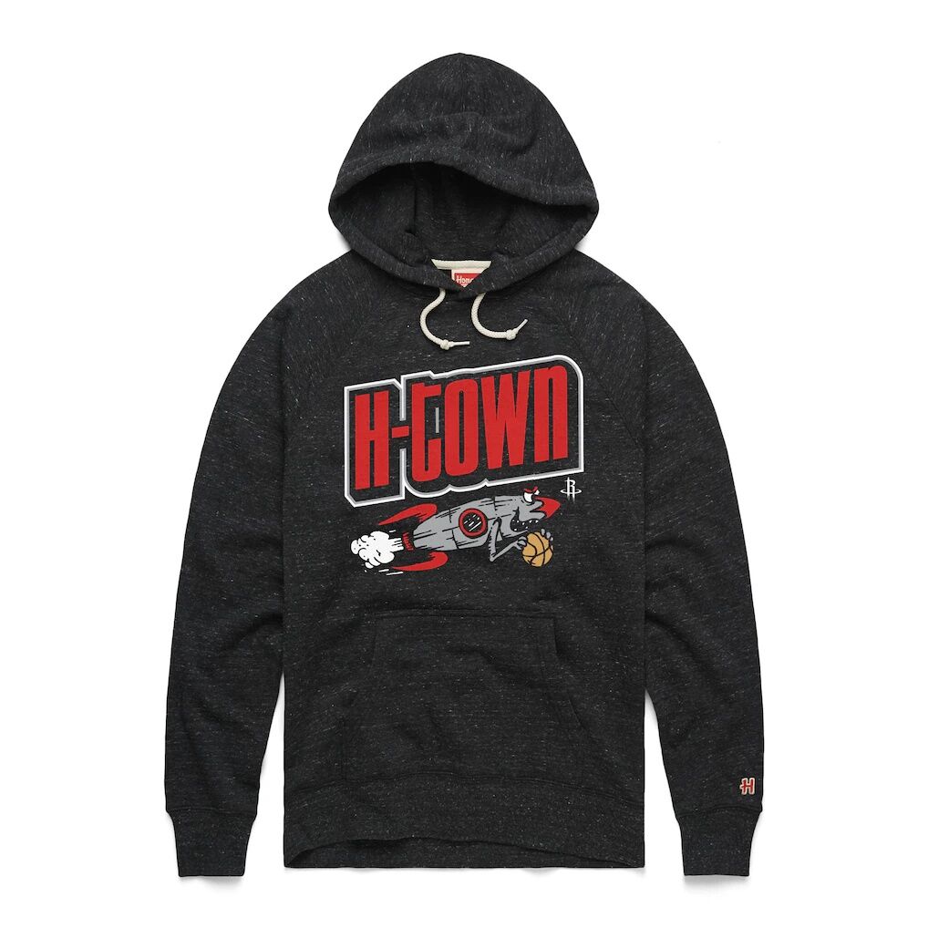 Houston Rockets Homage Unisex Hometown Edition Tri-Blend Raglan Pullover Hoodie – Heather Black
