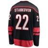 Logan Stankoven Carolina Hurricanes Fashion7 Home Breakaway Jersey - Black - Detail View