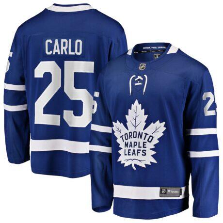 Brandon Carlo Toronto Maple Leafs Fashion7 Home Breakaway Jersey - Blue - Front View