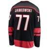 Mark Jankowski Carolina Hurricanes Fashion7 Home Breakaway Jersey - Black - Detail View
