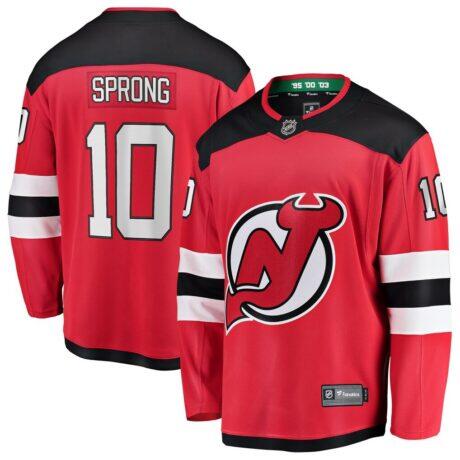 Daniel Sprong New Jersey Devils Fashion7 Home Breakaway Jersey - Red - Front View