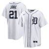 Jackson Jobe Detroit Tigers Nike Home Replica Jersey - White - Front View