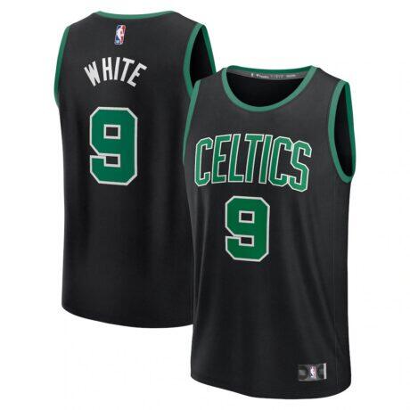 Derrick White Boston Celtics Fanatics Fast Break Replica Player Jersey - Black - Front View