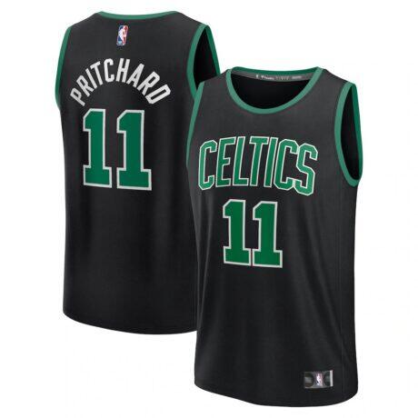 Payton Pritchard Boston Celtics Fanatics Fast Break Replica Player Jersey - Black - Front View