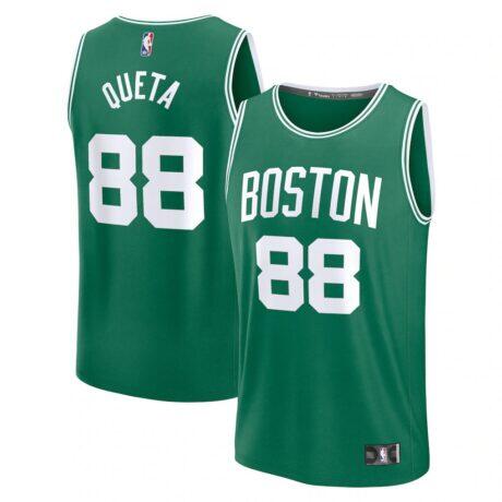Neemias Queta Boston Celtics Fanatics Fast Break Replica Player Jersey - Icon Edition - - Front View