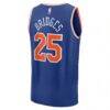 Mikal Bridges New York Knicks Fashion7 Fast Break Replica Player Jersey - Blue - Detail View