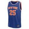 Mikal Bridges New York Knicks Fashion7 Fast Break Replica Player Jersey - Blue - Side View