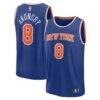 OG Anunoby New York Knicks Fashion7 Fast Break Replica Player Jersey - Blue - Front View