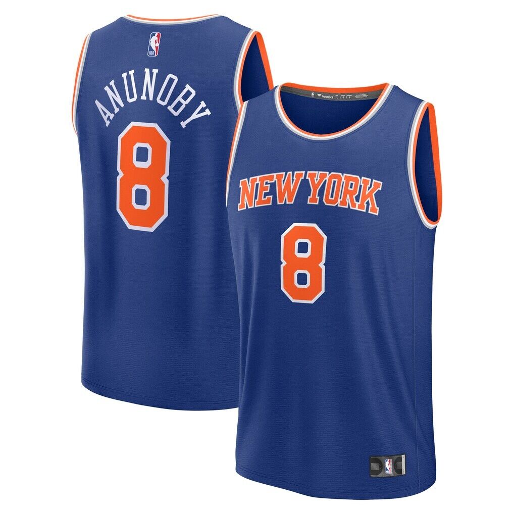 OG Anunoby New York Knicks Fashion7 Fast Break Replica Player Jersey – Icon Edition