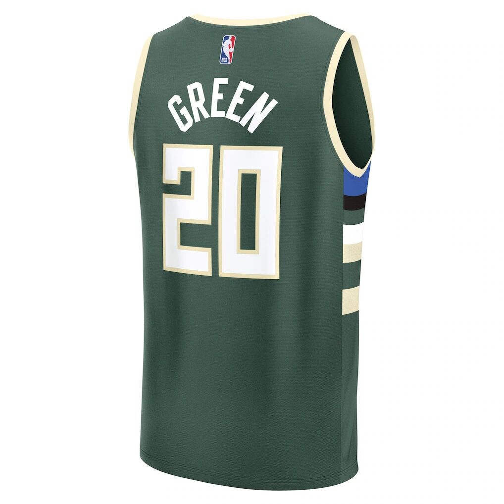 A.J. Green Milwaukee Bucks Fashion7 Fast Break Replica Player Jersey - Icon Edition - Hunter Green