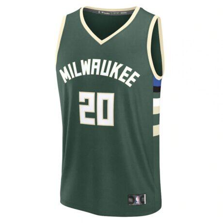 A.J. Green Milwaukee Bucks Fashion7 Fast Break Replica Player Jersey - Icon Edition - - Front View