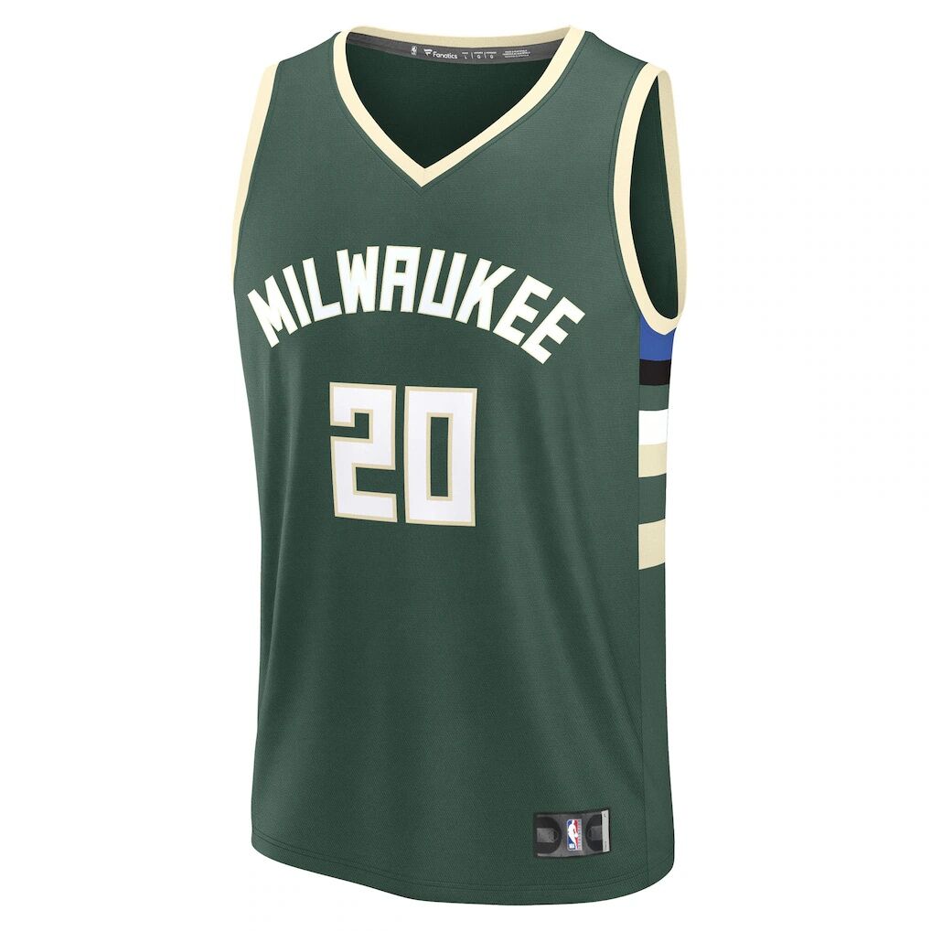 A.J. Green Milwaukee Bucks Fashion7 Fast Break Replica Player Jersey - Icon Edition - Hunter Green