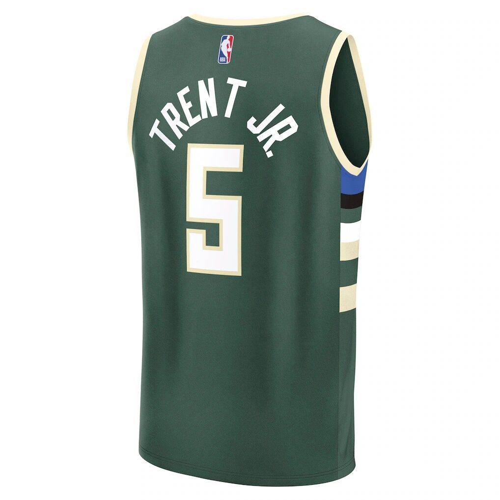 Gary Trent Jr. Milwaukee Bucks Fashion7 Fast Break Replica Player Jersey - Icon Edition - Hunter Green