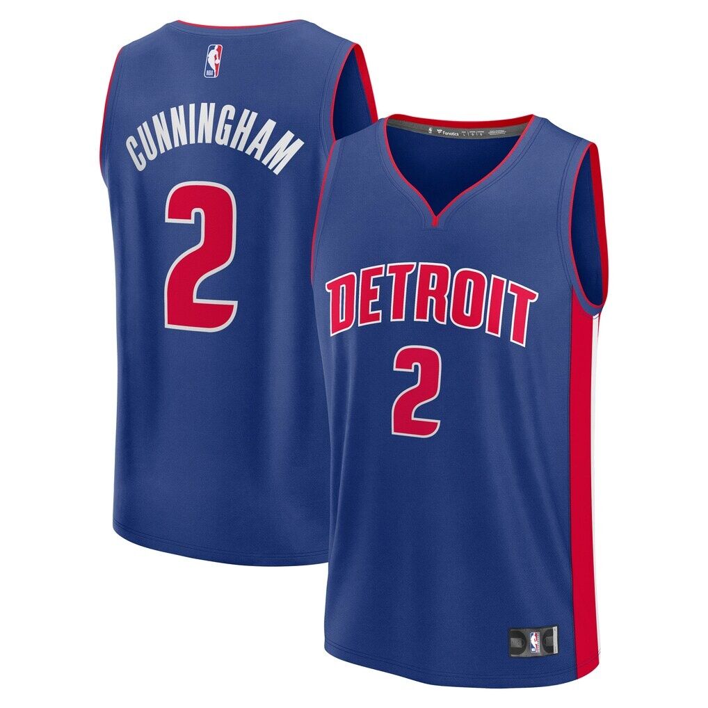 Cade Cunningham Detroit Pistons Fashion7 Fast Break Replica Player Jersey - Icon Edition
