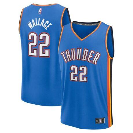 Cason Wallace Oklahoma City Thunder Fashion7 Fast Break Replica Player Jersey - Blue - Front View