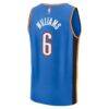 Jaylin Williams Oklahoma City Thunder Fashion7 Fast Break Replica Player Jersey - Blue - Detail View