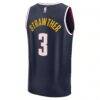 Julian Strawther Denver Nuggets Fashion7 Fast Break Replica Player Jersey - Navy - Detail View