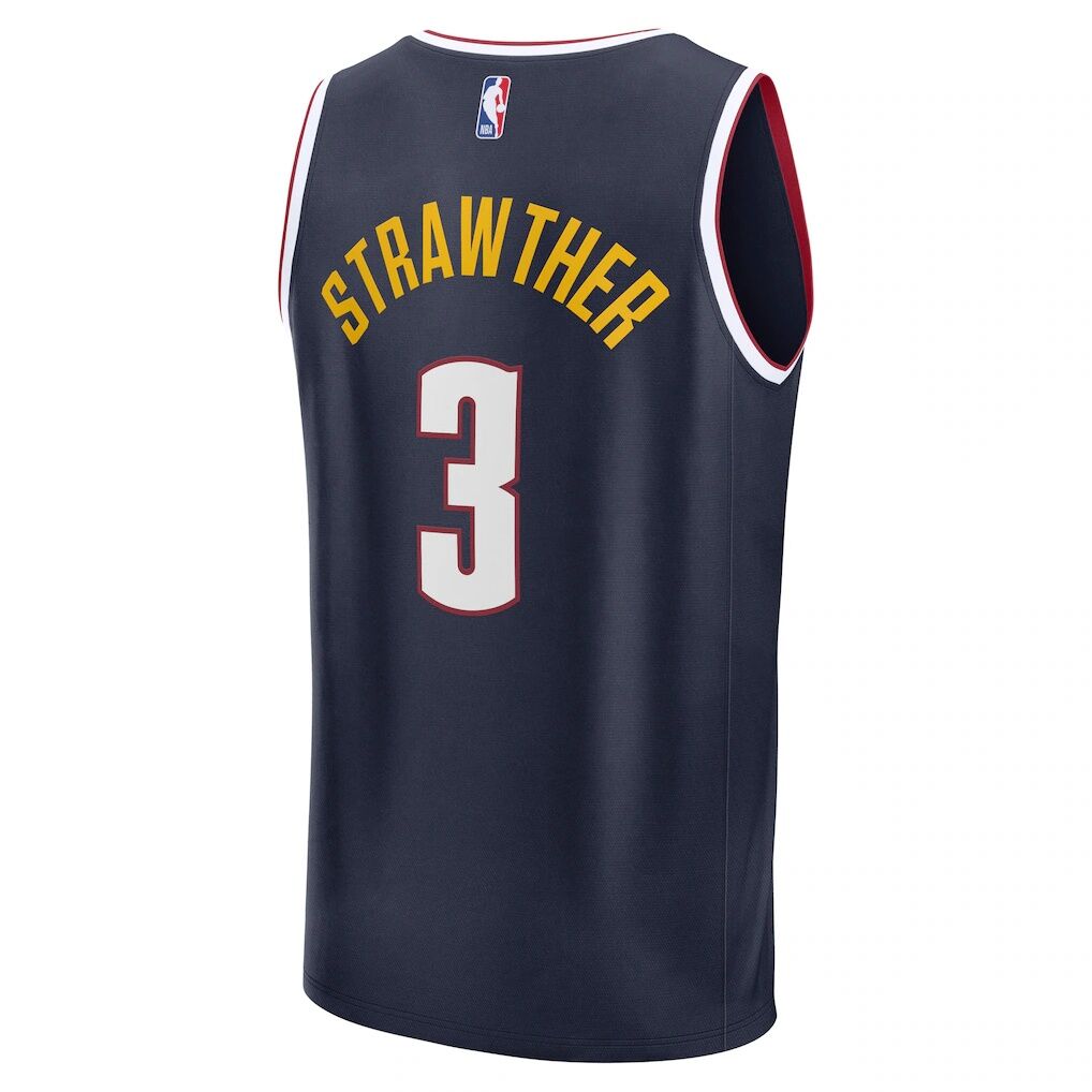 Julian Strawther Denver Nuggets Fashion7 Fast Break Replica Player Jersey - Icon Edition