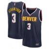 Julian Strawther Denver Nuggets Fashion7 Fast Break Replica Player Jersey - Navy - Front View