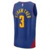 Julian Strawther Denver Nuggets Fashion7 Fast Break Replica Player Jersey - Blue - Detail View